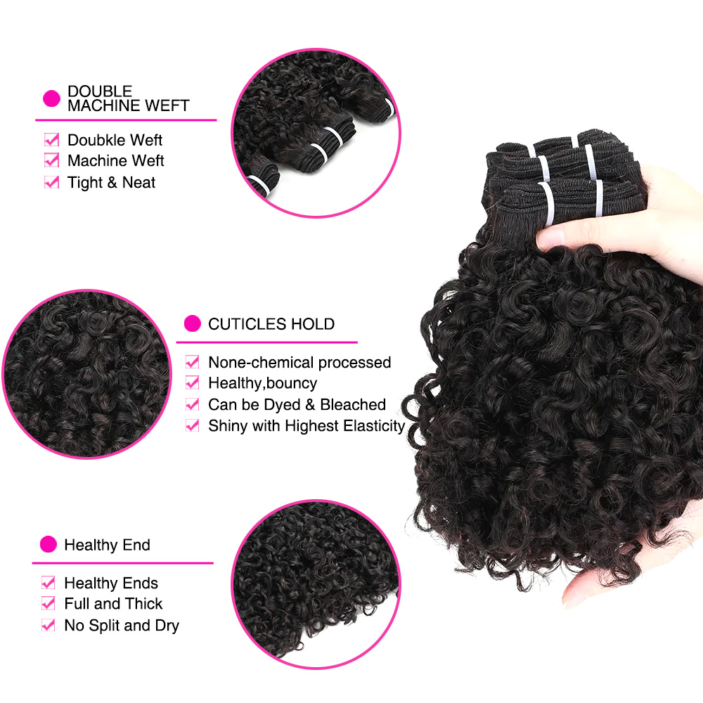 12A Pixie Curls Bundles Bouncy - Hair Care Women 评论和价格