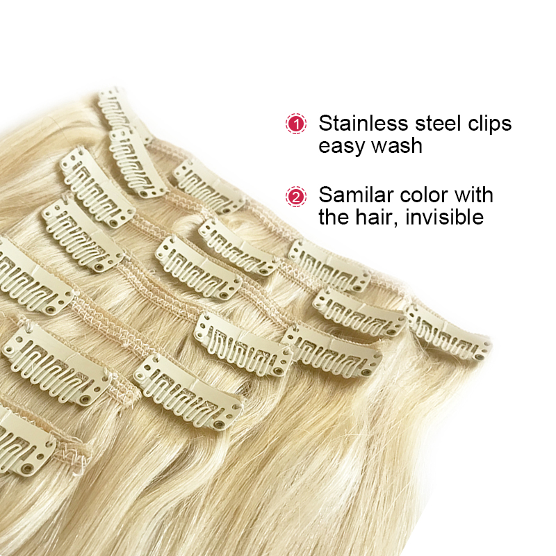 Ali Queen 7Pcs Clip in Hair Ex - Hair Care Women 评论和价格